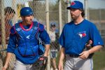 J.P. Arencibia (left) and R.A. Dickey (Rick Madonik / Toronto Star)